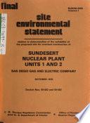 Sundesert Nuclear Power Plant Units 1-2, Construction