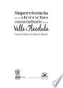 Supervivencia de un derecho consuetudinario en el Valle de Tlacolula/ Survival of customary law in the Valley of Tlacolula