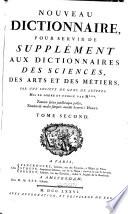 Supplément à l'Encyclopédie ...