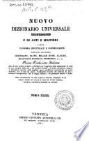 *Supplimento al nuovo dizionario universale tecnologico o di arti e mestieri : compilato sulle migliori opere di scienze ed arti pubblicatesi negli ultimi tempi ... -