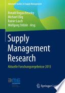 Supply Management Research
