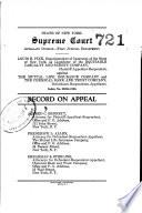 Supreme Court RECORD ON APPEAL