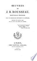 Œuvres de J.B. Rousseau
