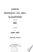 Sveriges ridderskap och adels kalender