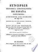 Synopsis historica chronologica de España