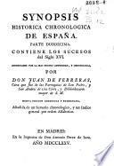 Synopsis historica chronologica de España