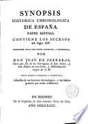 Synopsis Historica Chronológica de España