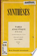 Synthèses