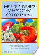 Tabla de alimentos para personas con colesterol