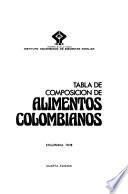 Tabla de composición de alimentos colombianos
