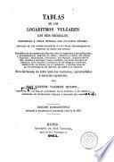 Tablas de los logaritmos vulgares con seis decimales