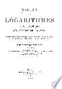 Tables des logarithmes à huit décimales des nombres de 1 a 125000