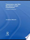 Takeovers and the European Legal Framework