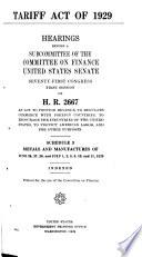 Tariff Act of 1929