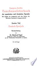Taschenwörterbuch der spanischen und deutschen Sprache: Deutsch-Spanish