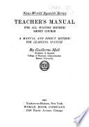 Teacher's Manual for All Spanish Method Short Course