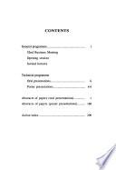 Technical Programme and Abstracts of Papers