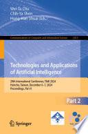 Technologies and Applications of Artificial Intelligence