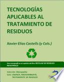 Tecnologías aplicables al tratamiento de residuos