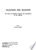 Television and Behavior