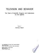 Television and Behavior