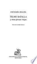 Telmo Batalla y otras prosas viejas