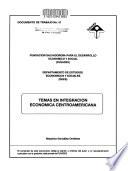 Temas en integración económica centroamericana