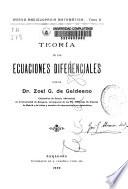Teoría de las ecuaciones diferenciales