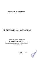 Tercer mensaje anual ante el Congreso de la República