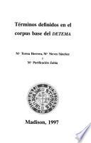 Términos definidos en el corpus base del DETEMA