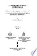 Tesauro de datos históricos: F-H