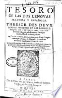 Tesoro de las dos lenguas francesa y española