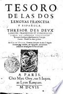 TESORO DE LAS DOS LENGVAS FRANCESCA Y ESPAÑOLA