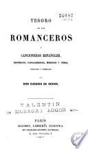 Tesoro de los romanceros y cancioneros españoles, históricos, caballerescos, moriscos y otros