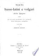 Testi basso-latini e volgari della Spagna
