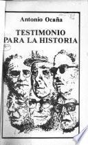 Testimonio para la historia