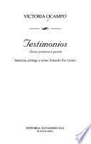 Testimonios, series primera a quinta