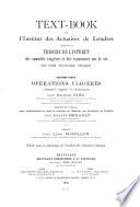 Text-book de l'Institut des Actuaires de Londres contenant la théorie de l'intérêt des annuités viagères et des assurances sur la vie