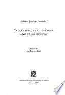 Texto y fiesta en la literatura novohispana (1650-1700)