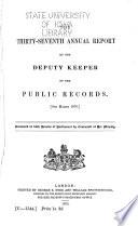 The 1st- Annual Report of the Deputy Keeper of the Public Records ...