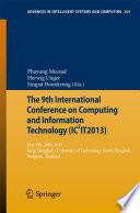 The 9th International Conference on Computing and InformationTechnology (IC2IT2013)