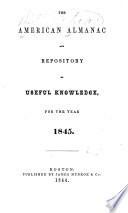 The American Almanac and Repository of Useful Knowledge for the Year ...