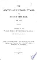 The American Hereford Record, and Hereford Herd Book