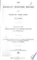 The American Hereford Record, and Hereford Herd Book