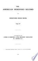The American Hereford Record and Hereford Herd Book