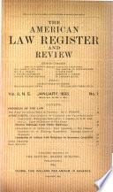 The American Law Register and Review