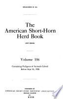 The American Short-horn Herd Book