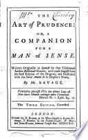 The Art of Prudence, Or, A Companion for a Man of Sense