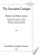 The Association Catalogue; Machine Tools Made in America