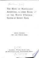 The Book of Marvellous Adventures, & Other Books of the Morte D'Arthur